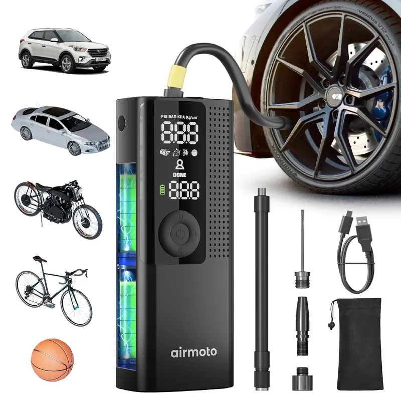Airmoto Tire Inflator Portable Air Compressor - Air Pump for Car Tires