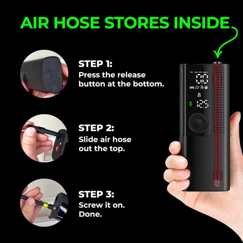 Airmoto Tire Inflator Portable Air Compressor - Air Pump for Car Tires  view 3