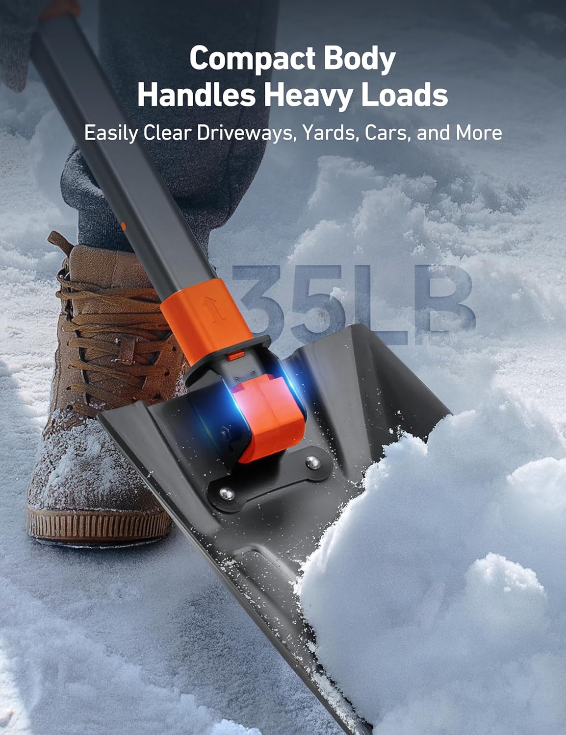 AstroAI Extendable Portable Folding Snow Shovel view 4