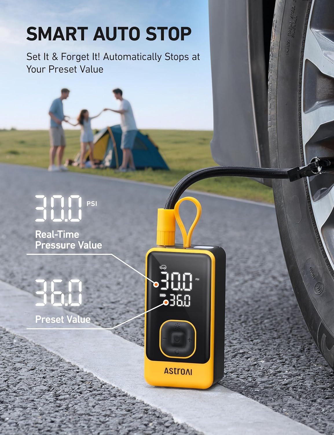 AstroAI L7 150PSI Cordless Portable Tire Inflator - 5