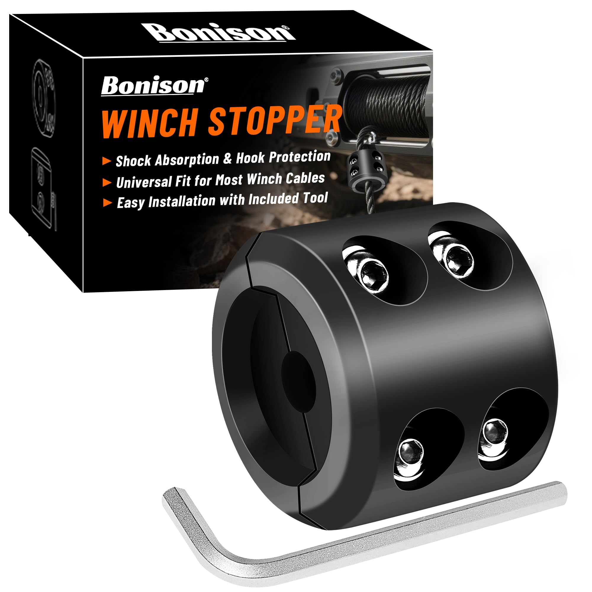 Bonison Rubber Winch Stopper for ATV UTV Truck