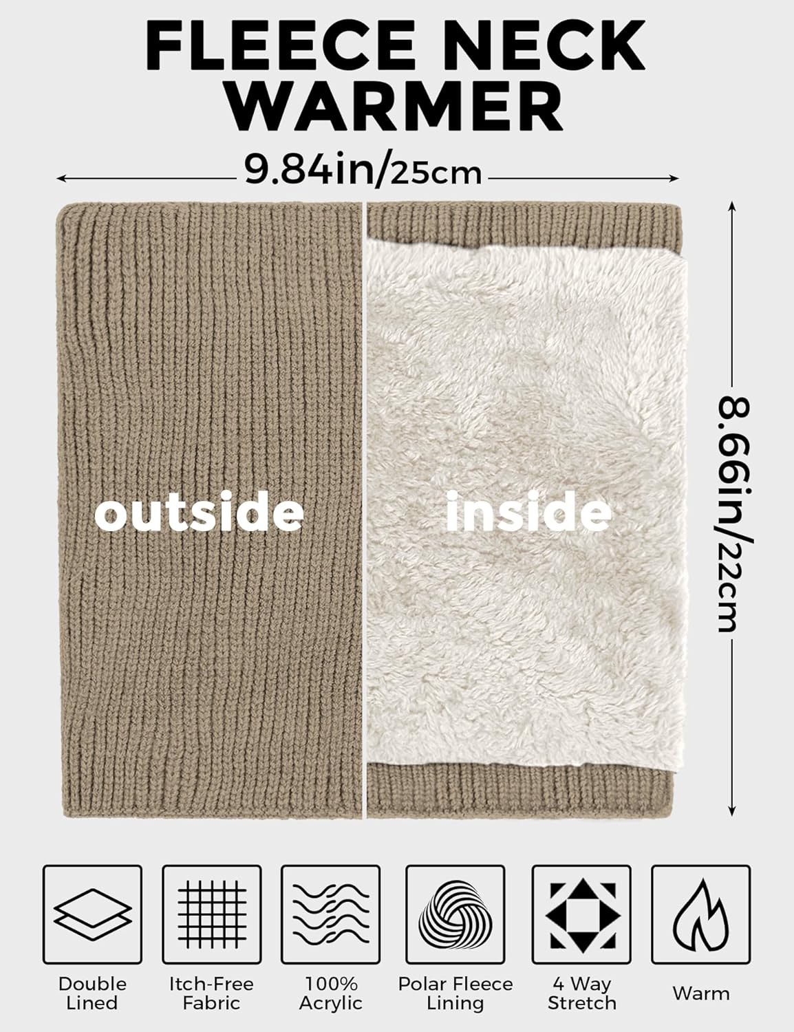 Buauty Winter Fleece Neck Gaiter & Face Mask view 5