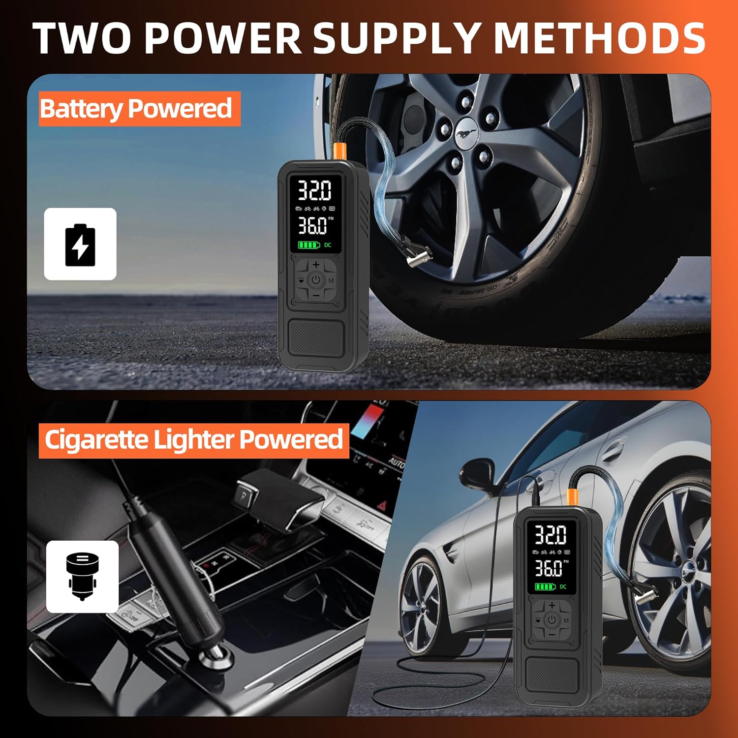 Calmara Portable Cordless 150PSI Tire Inflator for Vehicles view 4