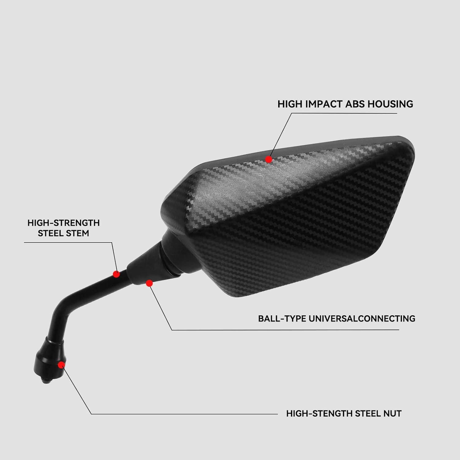 Esploratori Universal Rearview Mirrors for ATV, Cycle, Snowmobile view 3