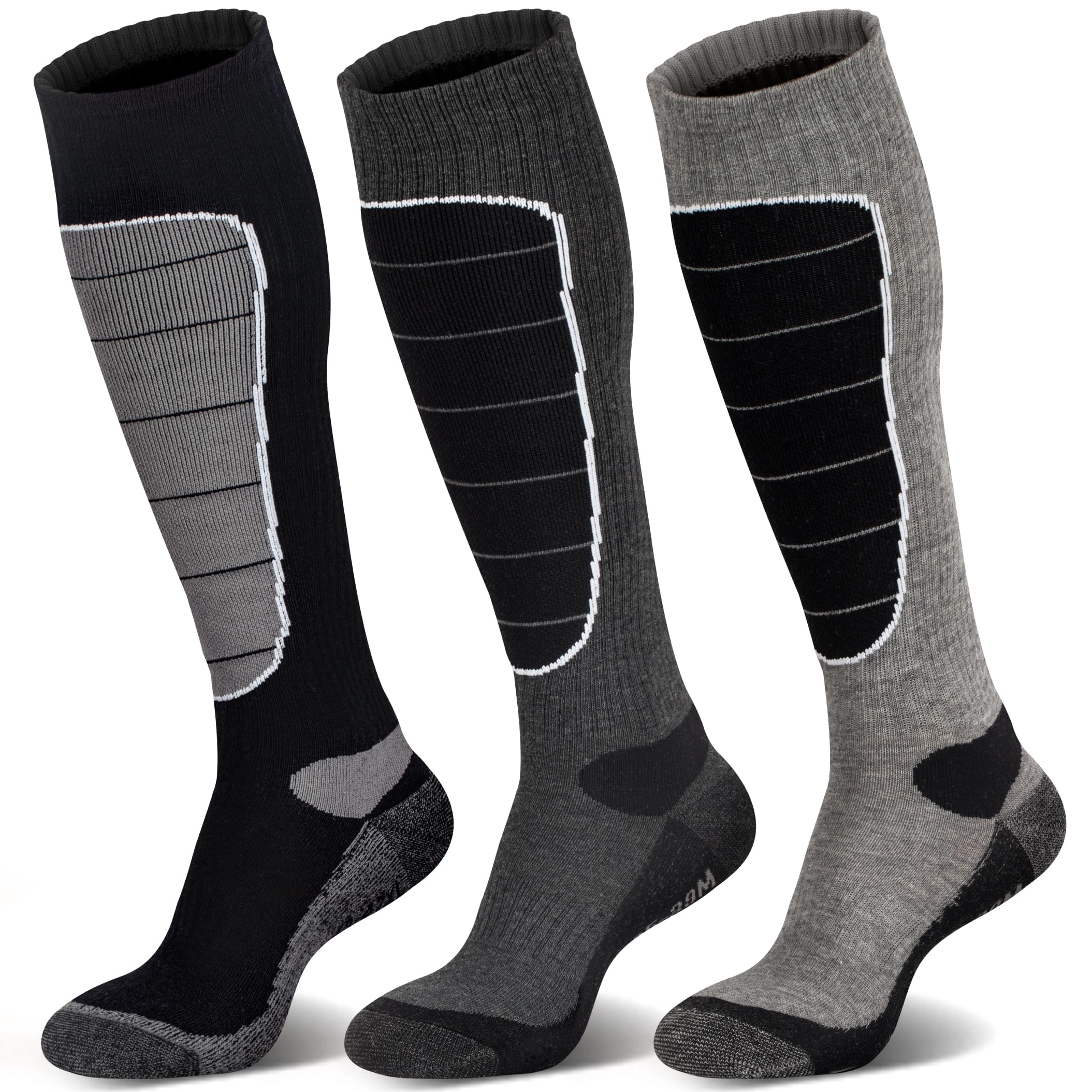 Hylaea Merino Wool Ski & Snowboard Socks (3 Pairs)