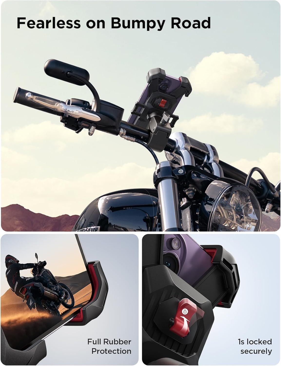 JOYROOM Motorcycle/Bike/ATV Phone Mount view 4
