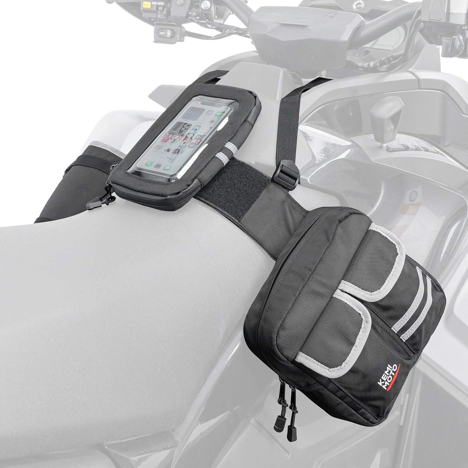 KEMIMOTO ATV Motorcycle Snowmobile Tank Saddle Bag