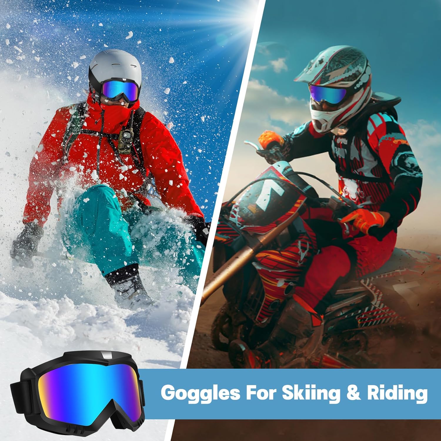 Lievermo Dirt Bike, ATV, Snowmobile & Motorcycle Goggles view 5