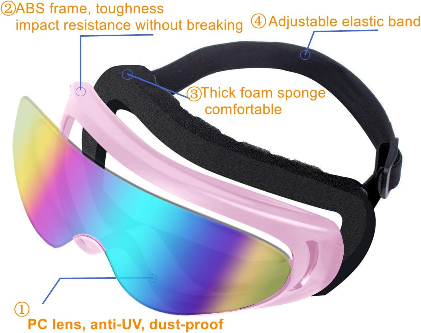 LJDJ Motorcycle Goggles & Neck Bandana Mask 2-Pack view 3