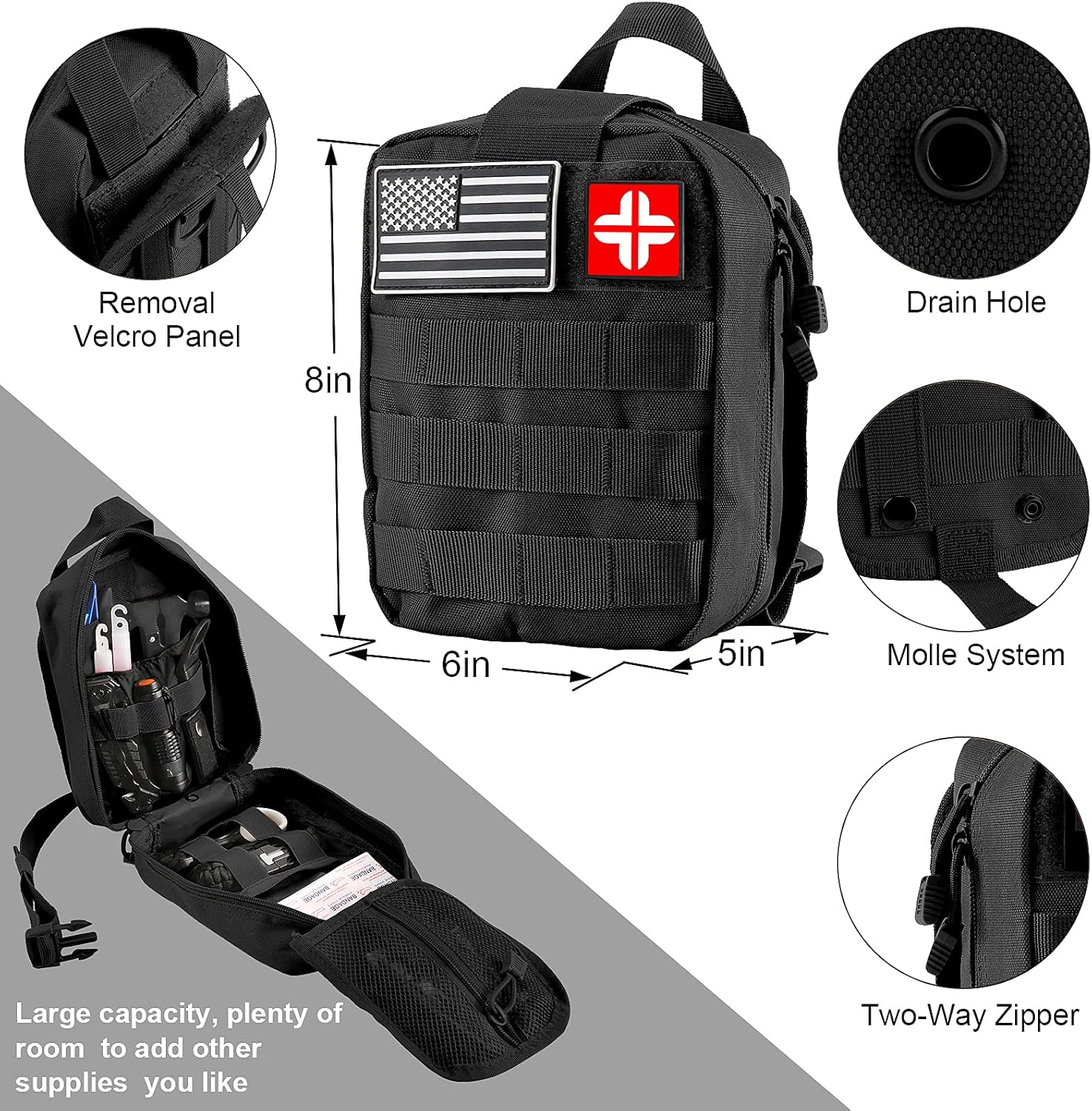 LUXMOM 142-Pcs Emergency Survival & First Aid Kit view 5