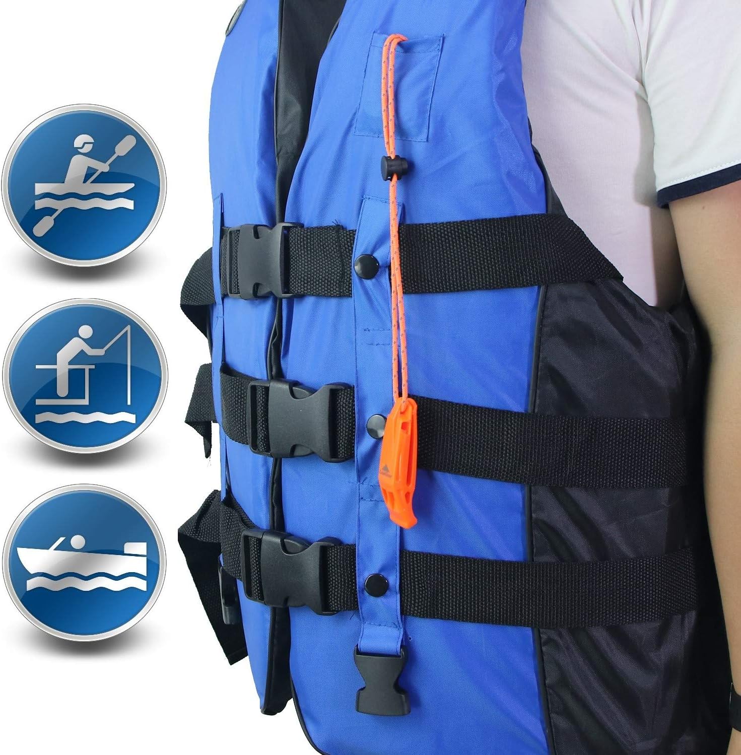 LuxoGear 2-Pack Emergency Safety Whistles w/ Lanyard view 2