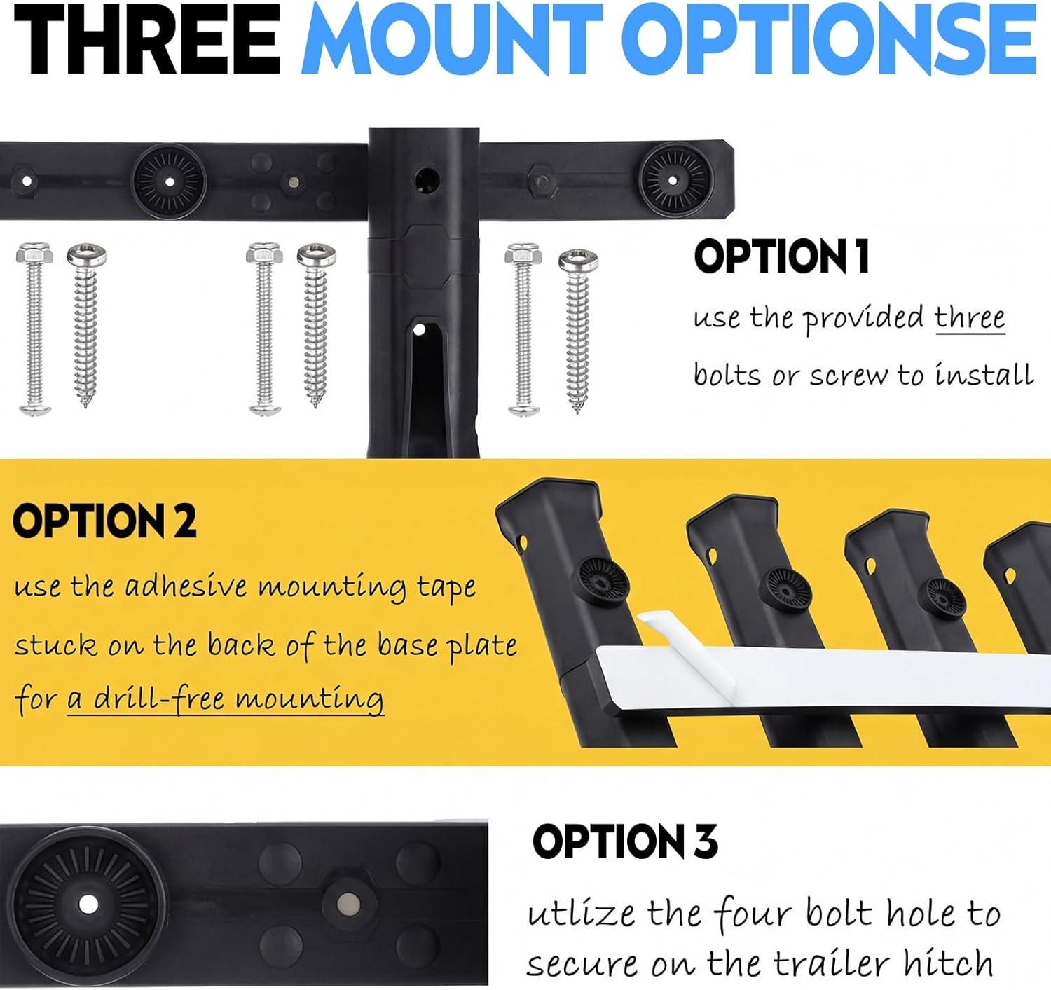 Motionchic Adjustable 4-Tube Fishing Rod Holder view 3