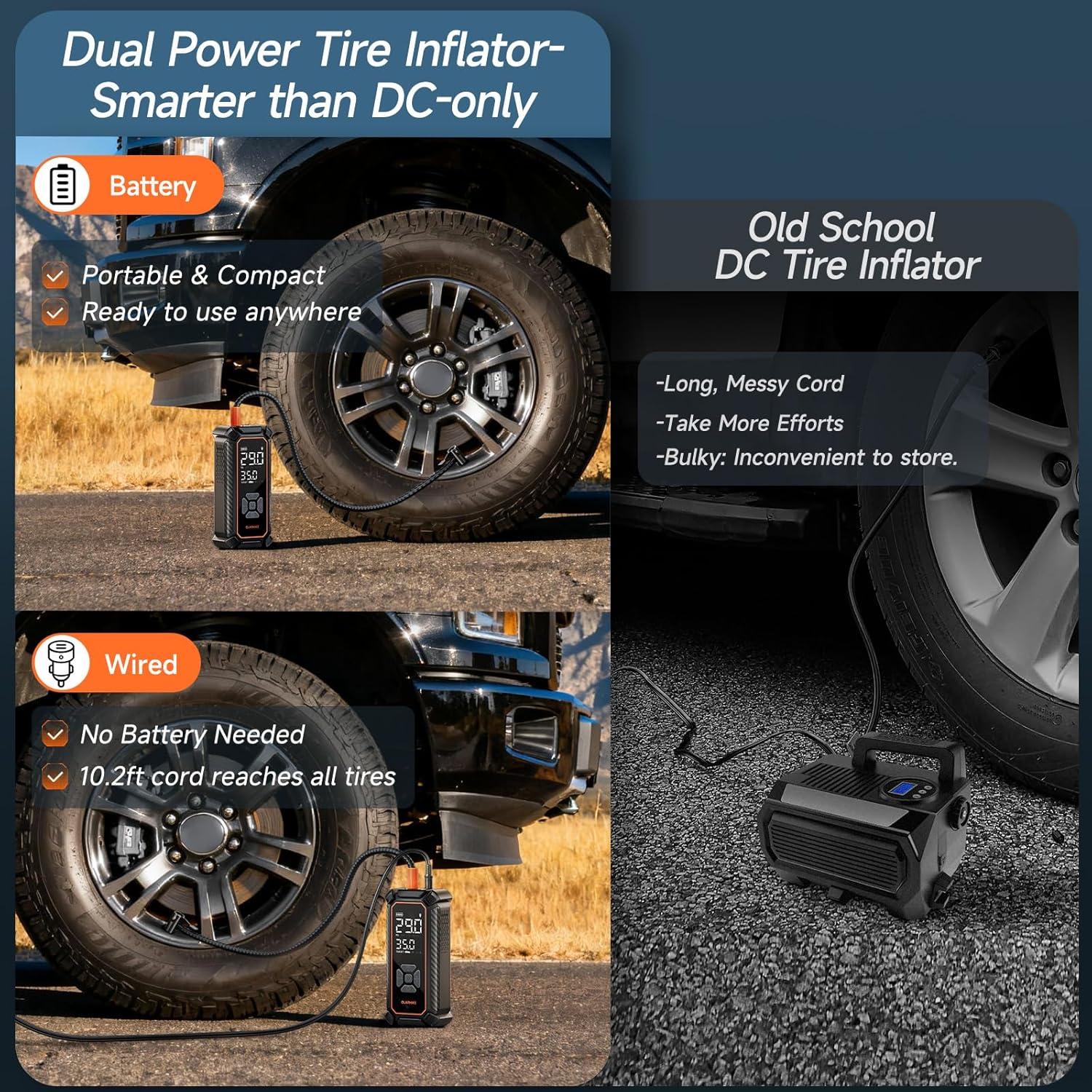 OlarHike 150PSI Cordless Portable Tire Inflator view 4