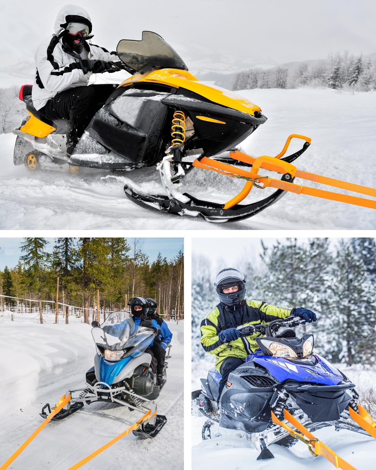 sumpluct Extra Long Snowmobile & ATV Tow Straps view 4