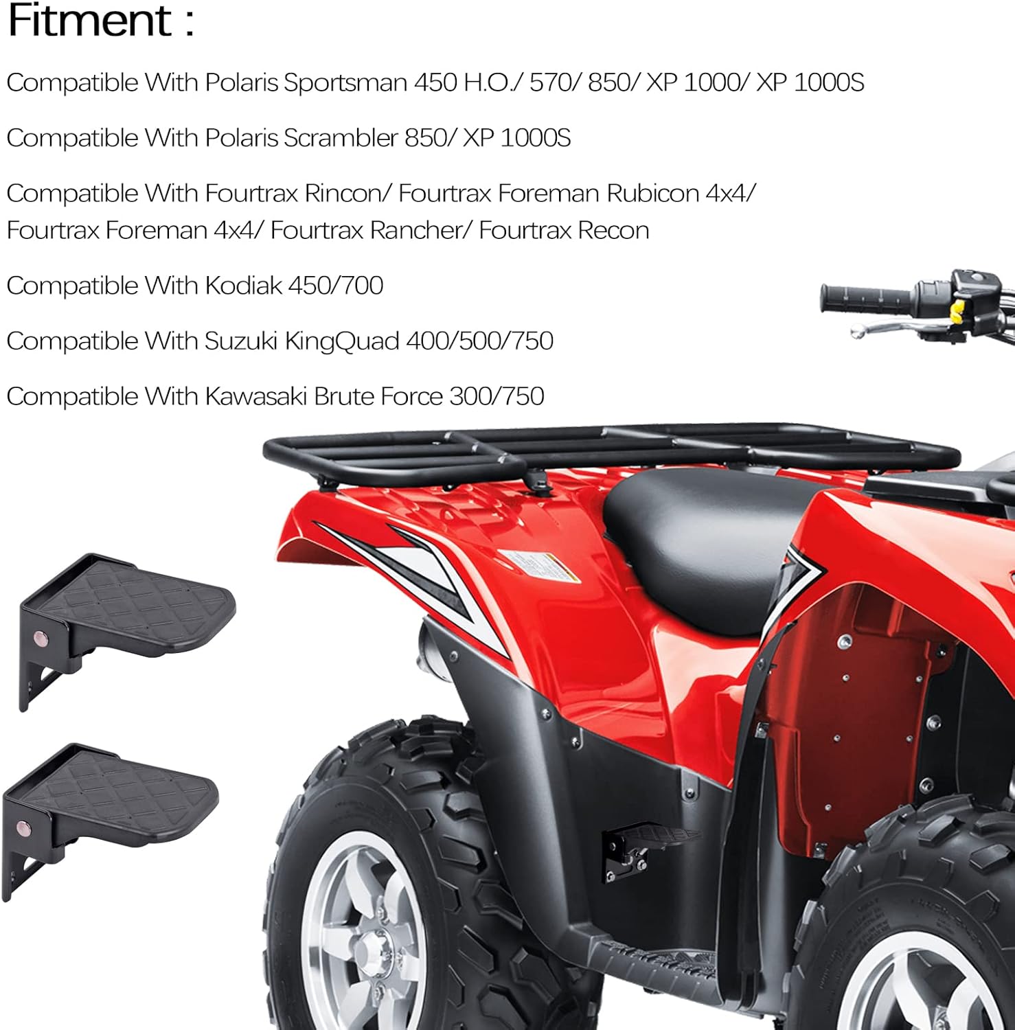 Xislet Universal Metal ATV Rear Passenger Foot Rests view 5