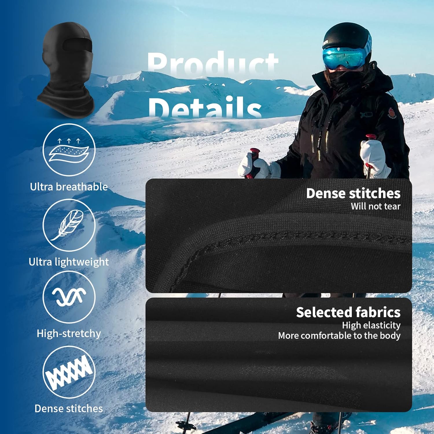 YESLIFE Winter Balaclava Ski & Motorcycle Mask - 4