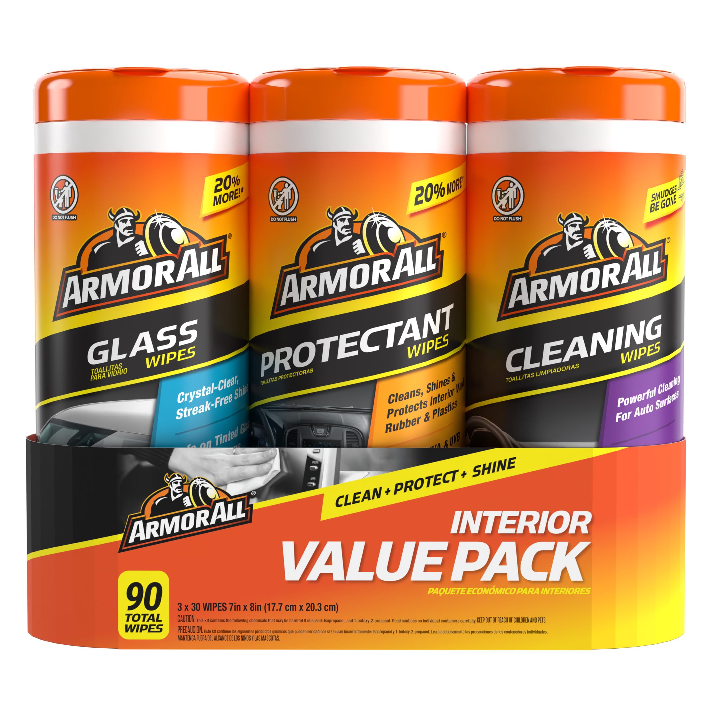 Armor All Cleaning, Glass & Protectant Wipes