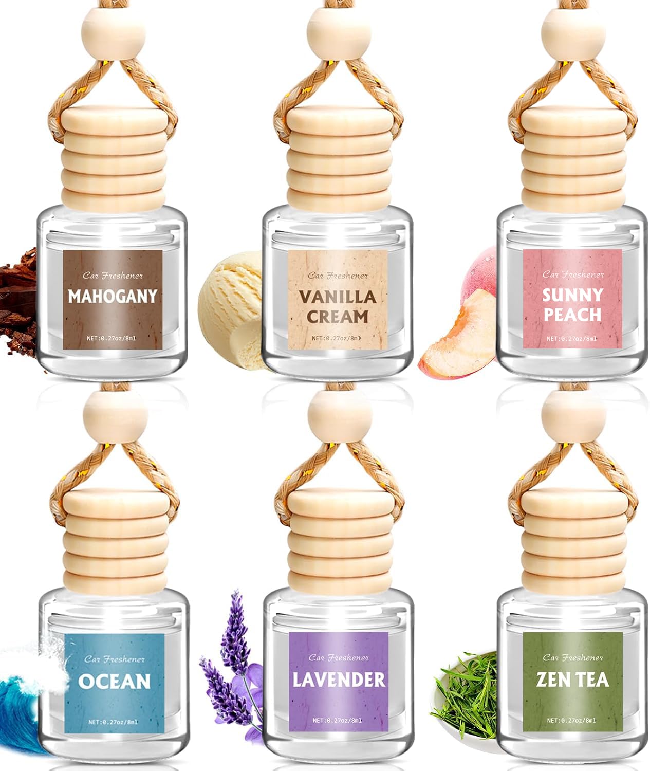 AROIC Car Air Freshener 6-Pack for Women