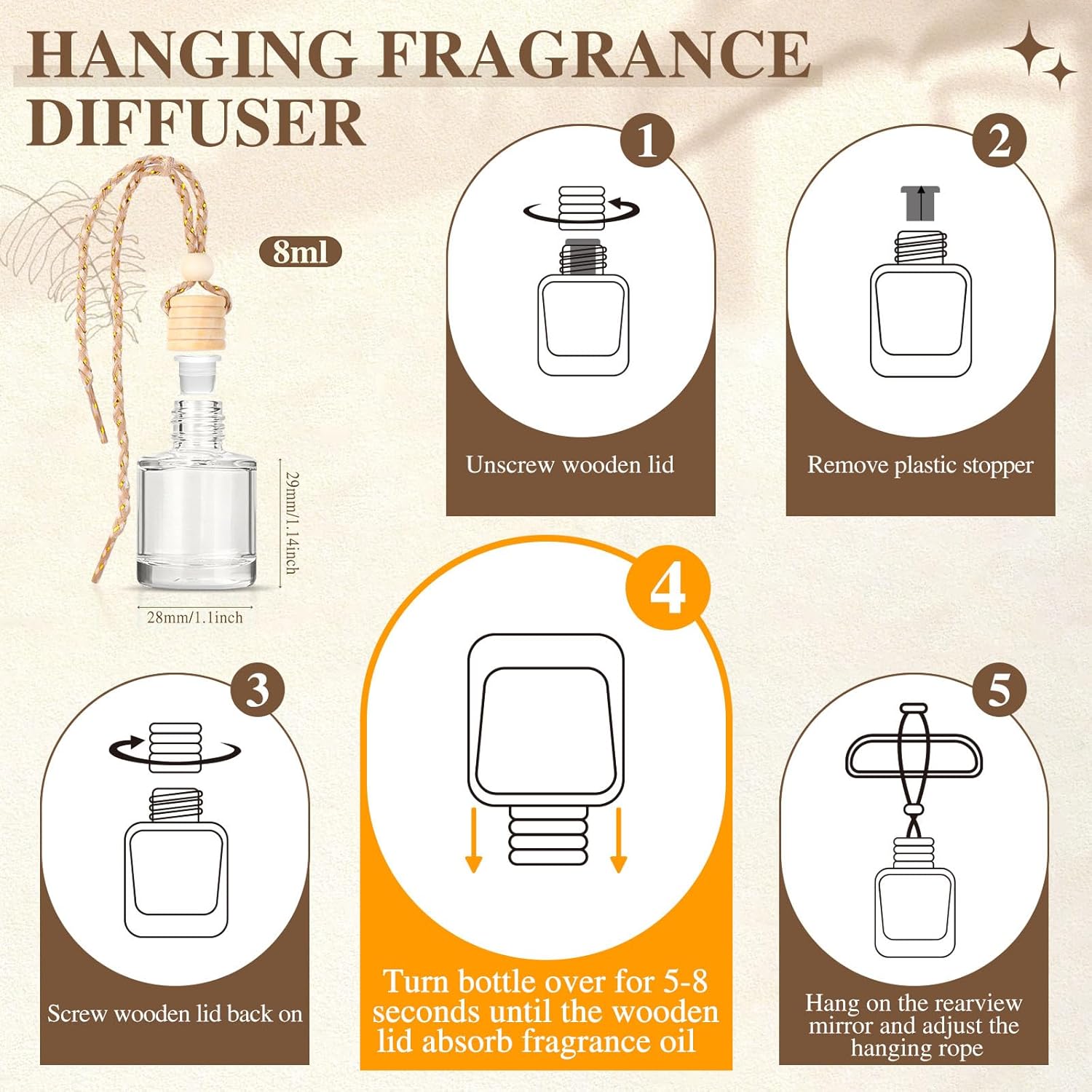 AROIC Car Air Freshener 6-Pack for Women view 3