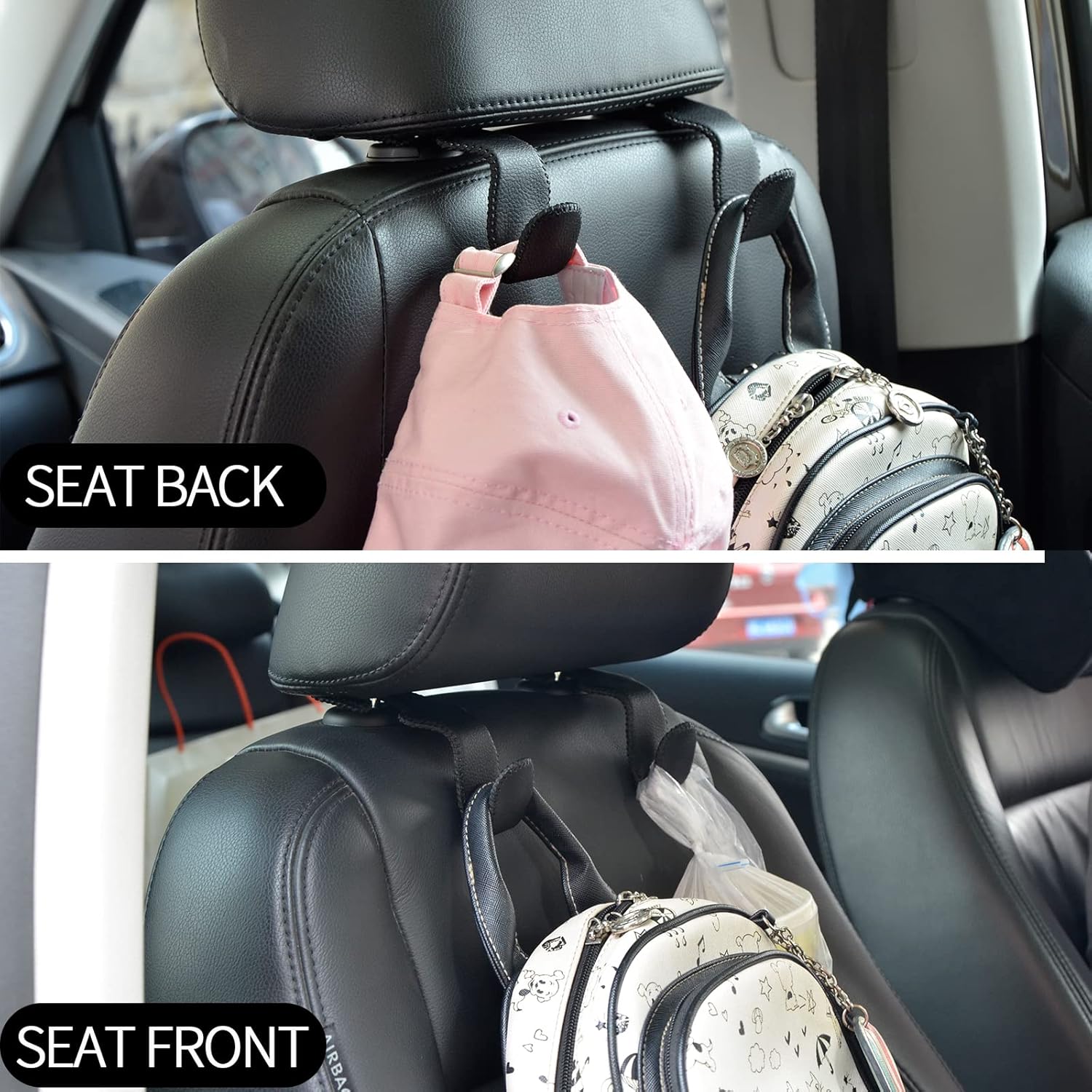 Car Headrest Hanger Hooks for Bags & Storage - 5