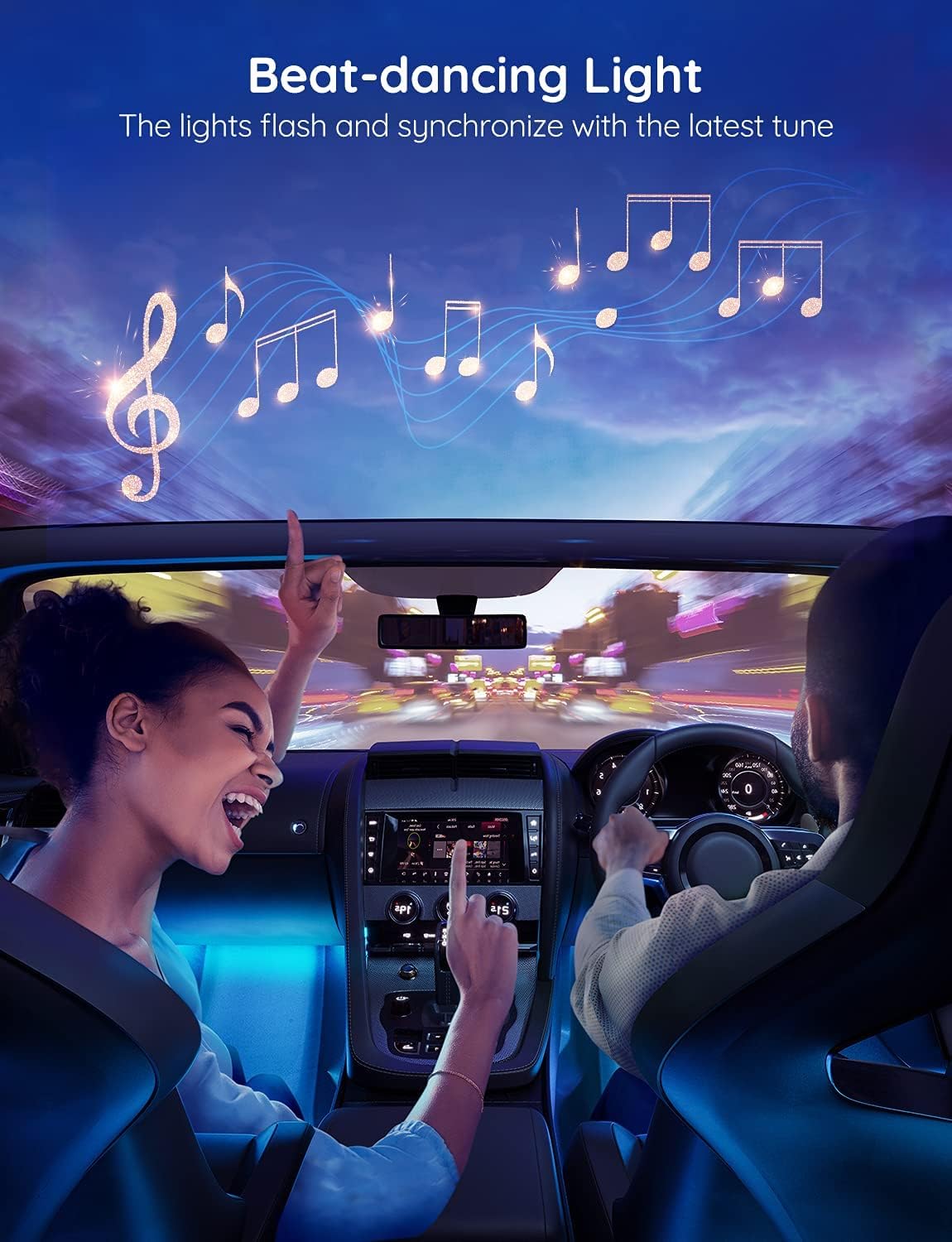 Govee Smart RGB Car Interior LED Lights w/ App - 2