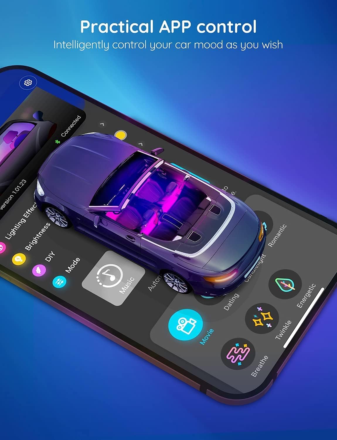 Govee Smart RGB Car Interior LED Lights w/ App - 3