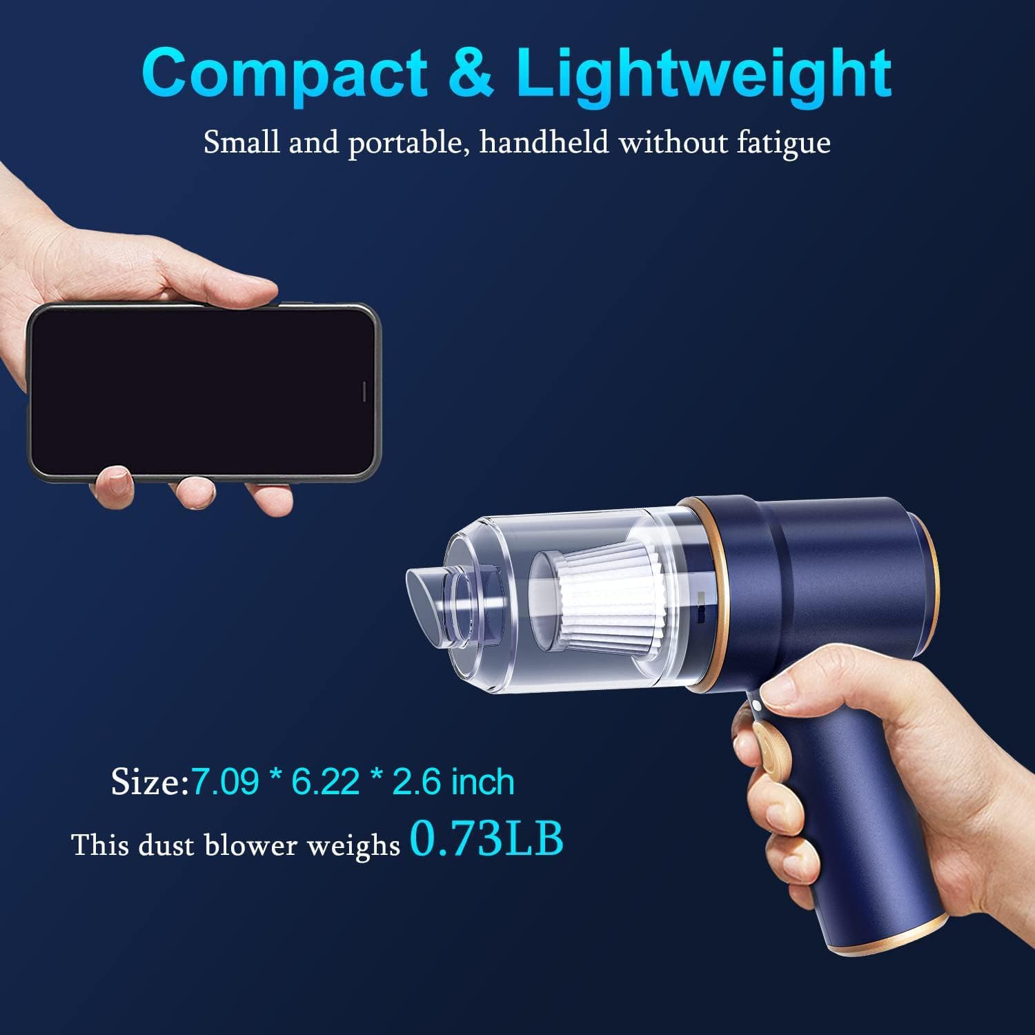 KMM Cordless Handheld Car Vacuum & Air Duster view 4