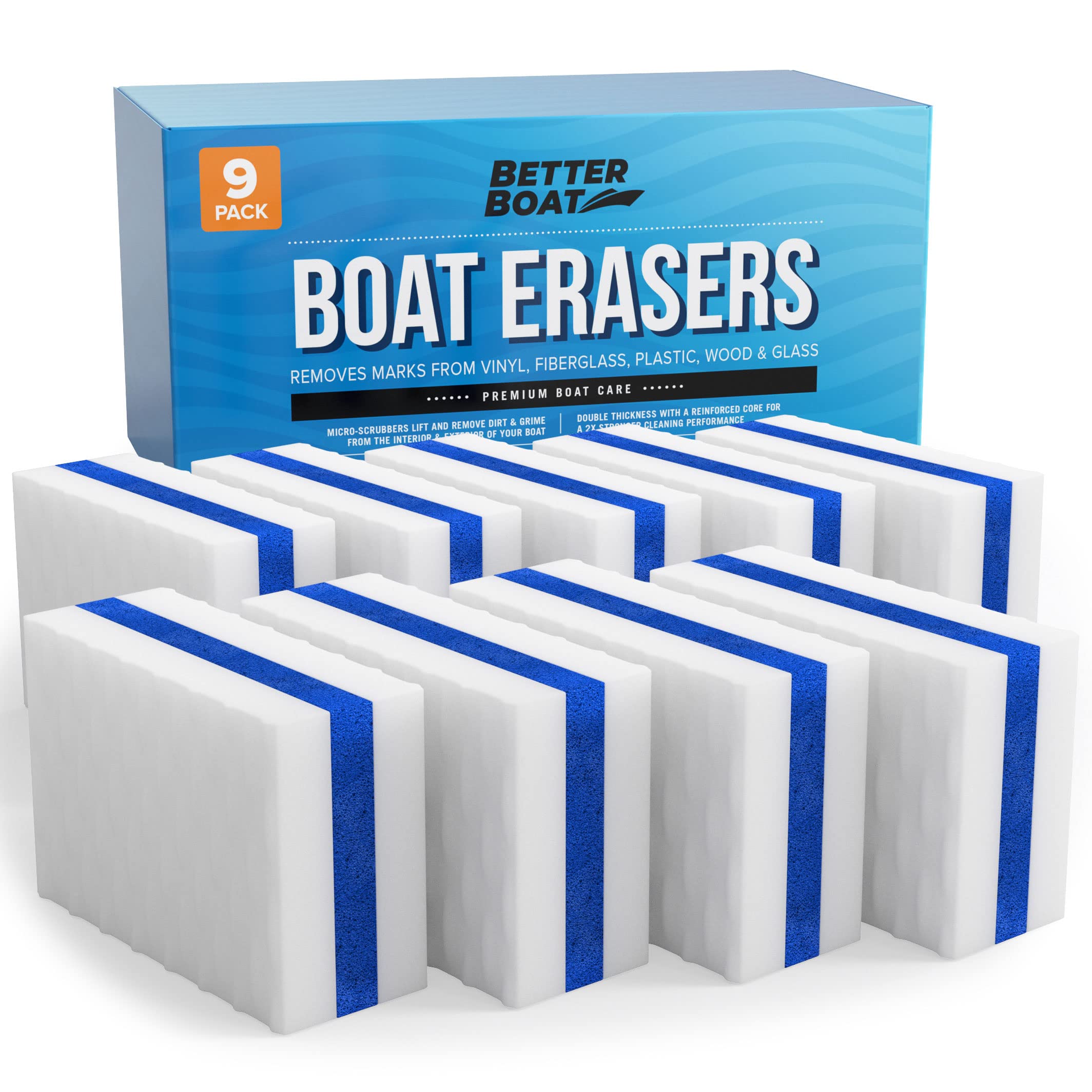 Better Boat Erasers Cleaning Sponge 9-Pack
