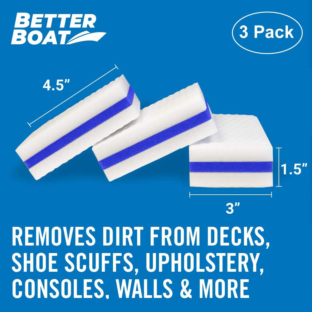 Better Boat Erasers - Marine Cleaning Sponge 3-Pack - 5