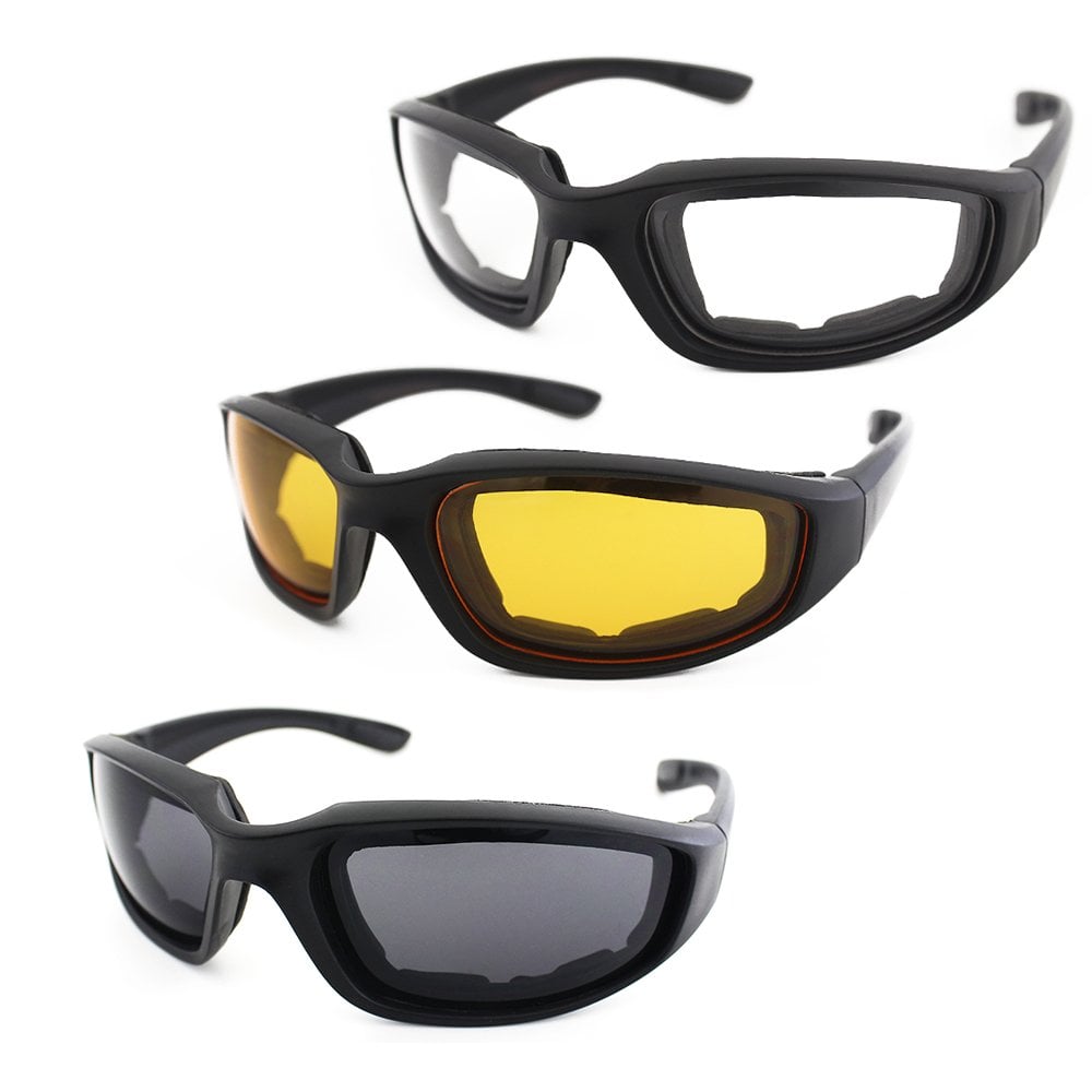 surpassme Motorcycle Riding Goggles 3-Pair Set