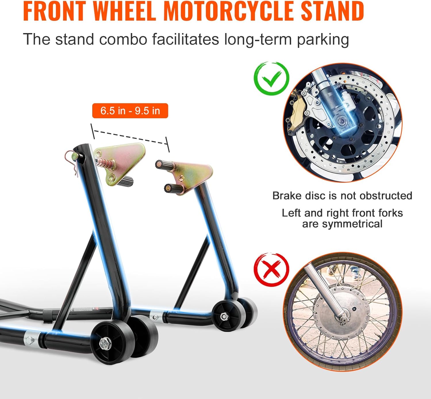 VEVOR Motorcycle Front & Rear Lift Stand - 3