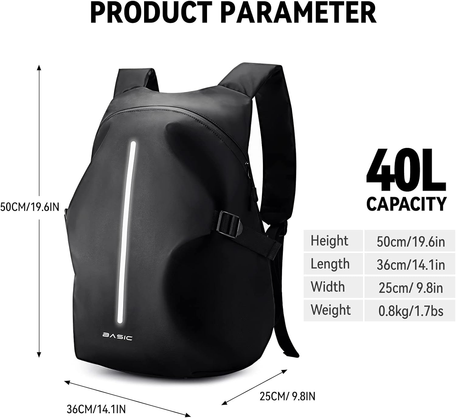 WEPLAN Water-Resistant Motorcycle Helmet Backpack view 2