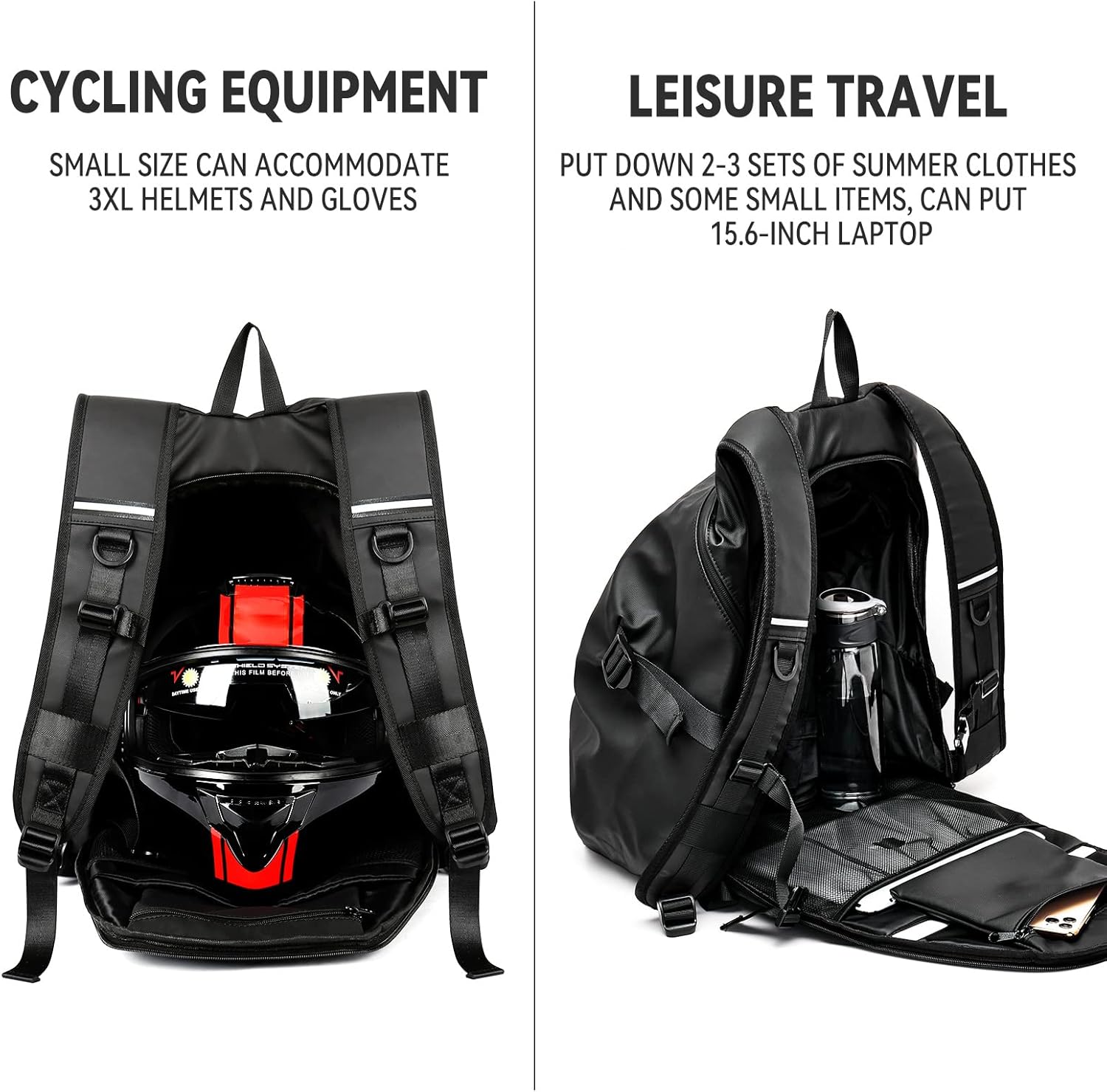 WEPLAN Water-Resistant Motorcycle Helmet Backpack view 5