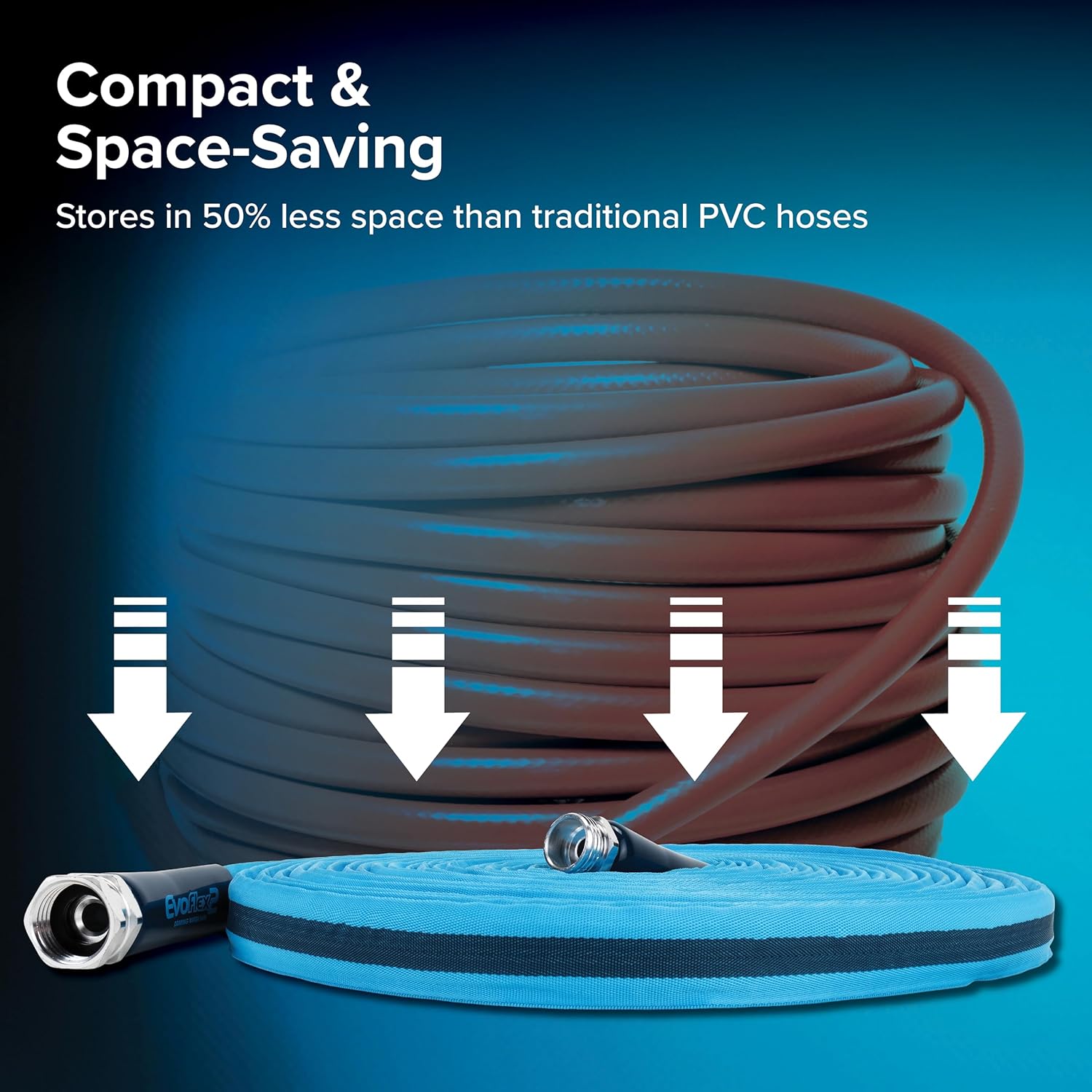 Camco EvoFlex2 25-ft Drinking Water Hose - RV Drinking Water Hose Reinforced with Fabric & Ultra Lightweight - Contains No Lead, No BPA & No Phthalate - Abrasion Resistant (22577) 25-Foot Expandable Fabric - 2