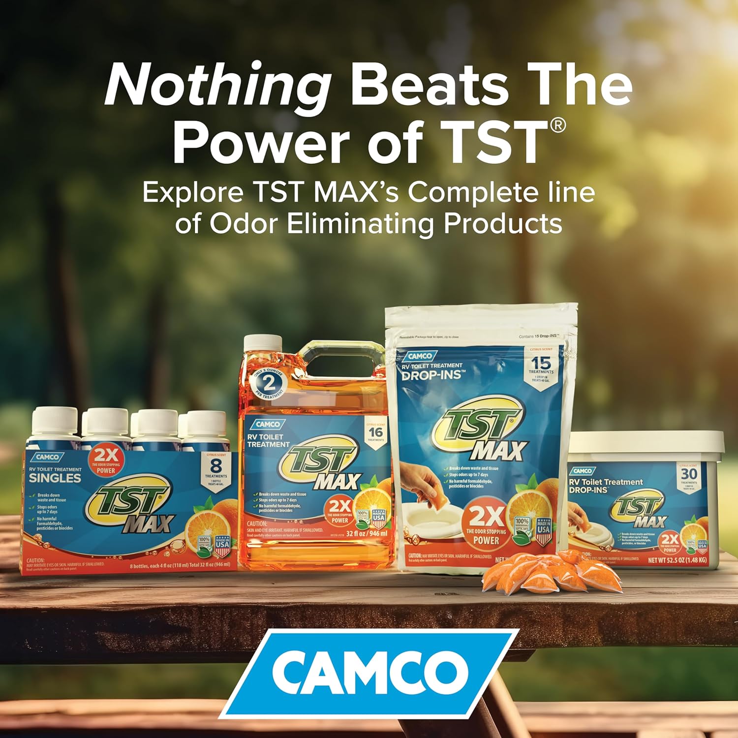 Camco TST MAX RV Toilet Treatment Drop-INs - Control Unwanted Odors & Break Down Waste and Tissue - Safe Septic Tank Treatment - Orange Scent, 30-Pack (41183) Orange 30 Count (Pack of 1) view 5