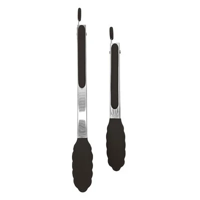 Phantom Chef Stainless Steel Silicone Slotted Tongs (Set of 2) view 11