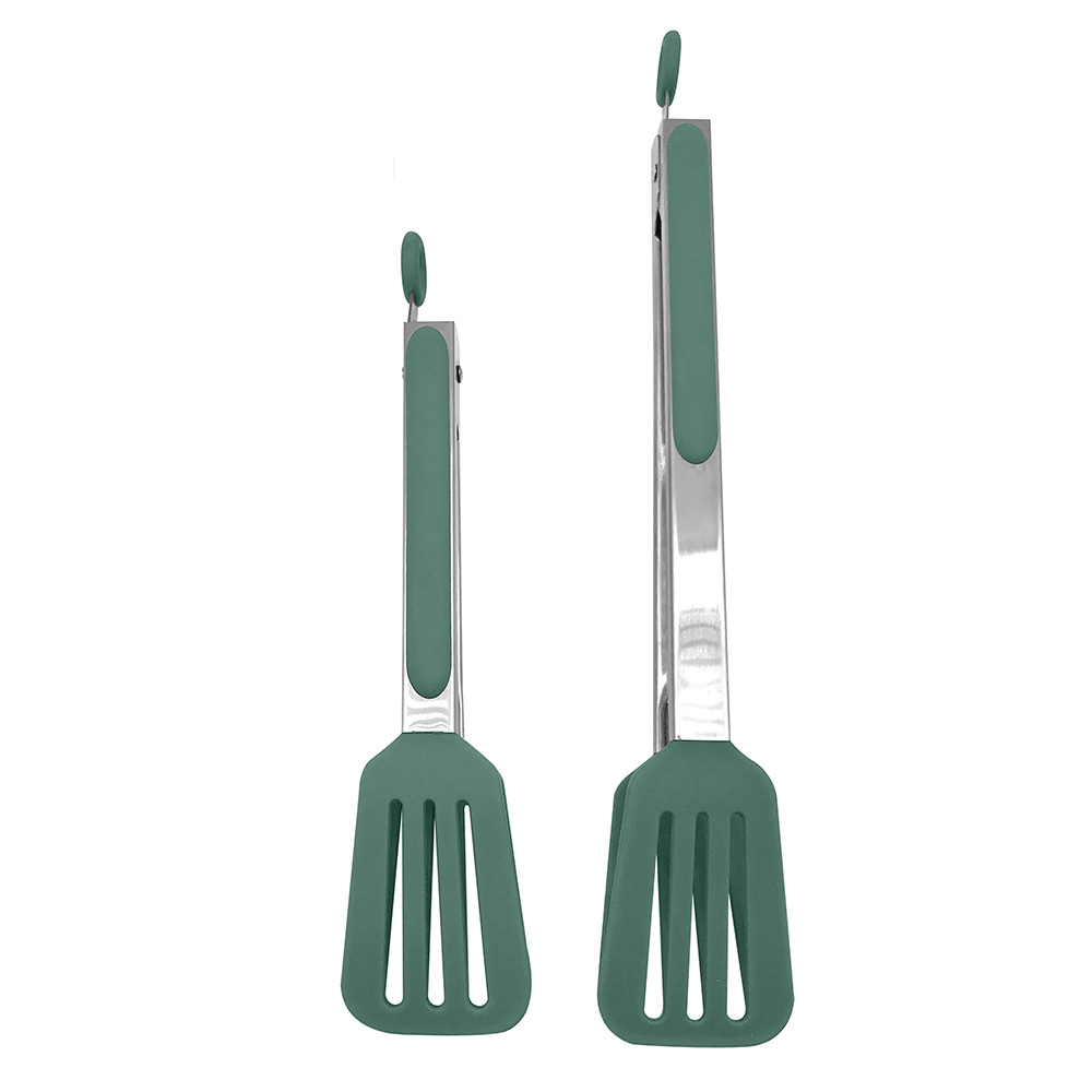 Phantom Chef Stainless Steel Silicone Slotted Tongs (Set of 2) - 3