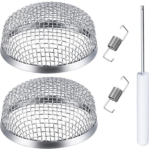 TOODOO 2 Pack Flying Insect Screen Rv Furnace & Water Heater Vent Screen, 2.8 Inch Stainless Steel Insect Guard, Fits Duo-therm & Suburban, Rust-resistant Easy Install with with Installation Tool