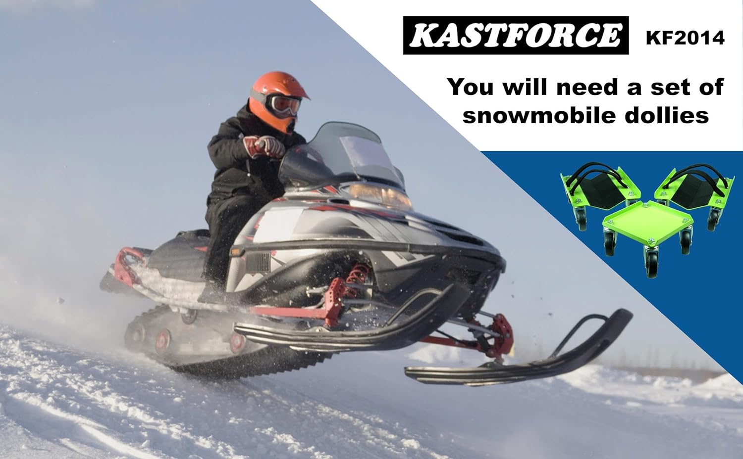 KASTFORCE Heavy Duty Snowmobile Dolly Set, 1500 lbs - 3