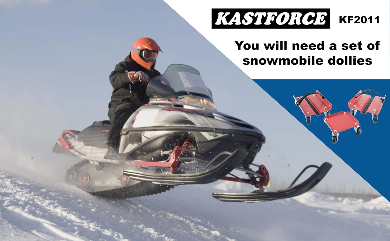 KASTFORCE Snowmobile Dolly Set 1500Lbs Capacity view 4