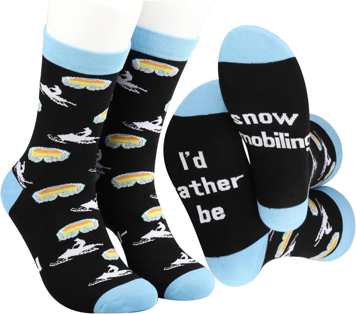 MBMSO Funny 'I'd Rather Be Snowmobiling' Socks - 2