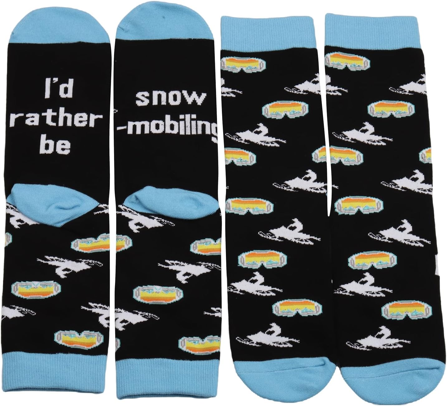 MBMSO Funny 'I'd Rather Be Snowmobiling' Socks - 3