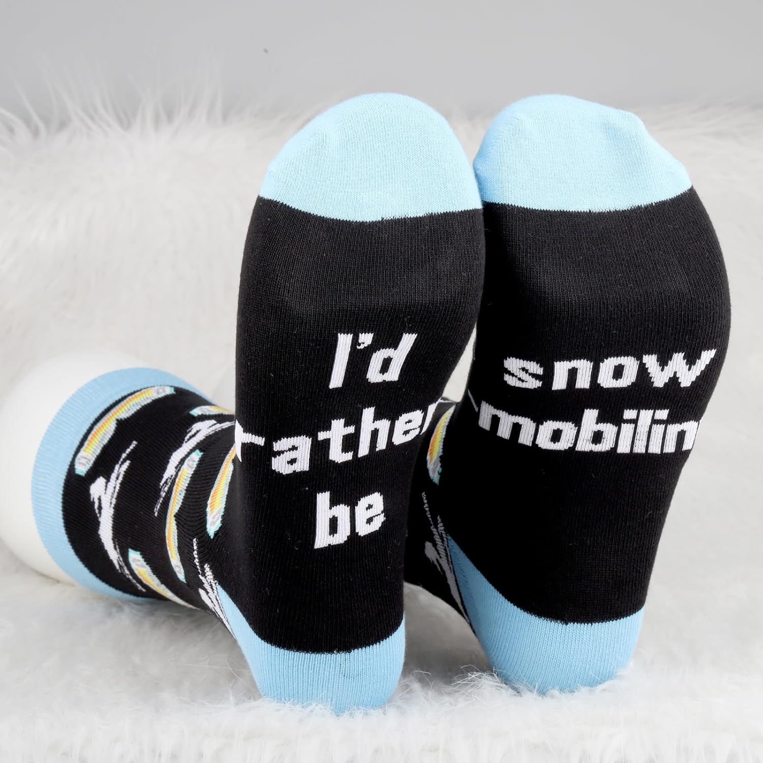 MBMSO Funny 'I'd Rather Be Snowmobiling' Socks - 4