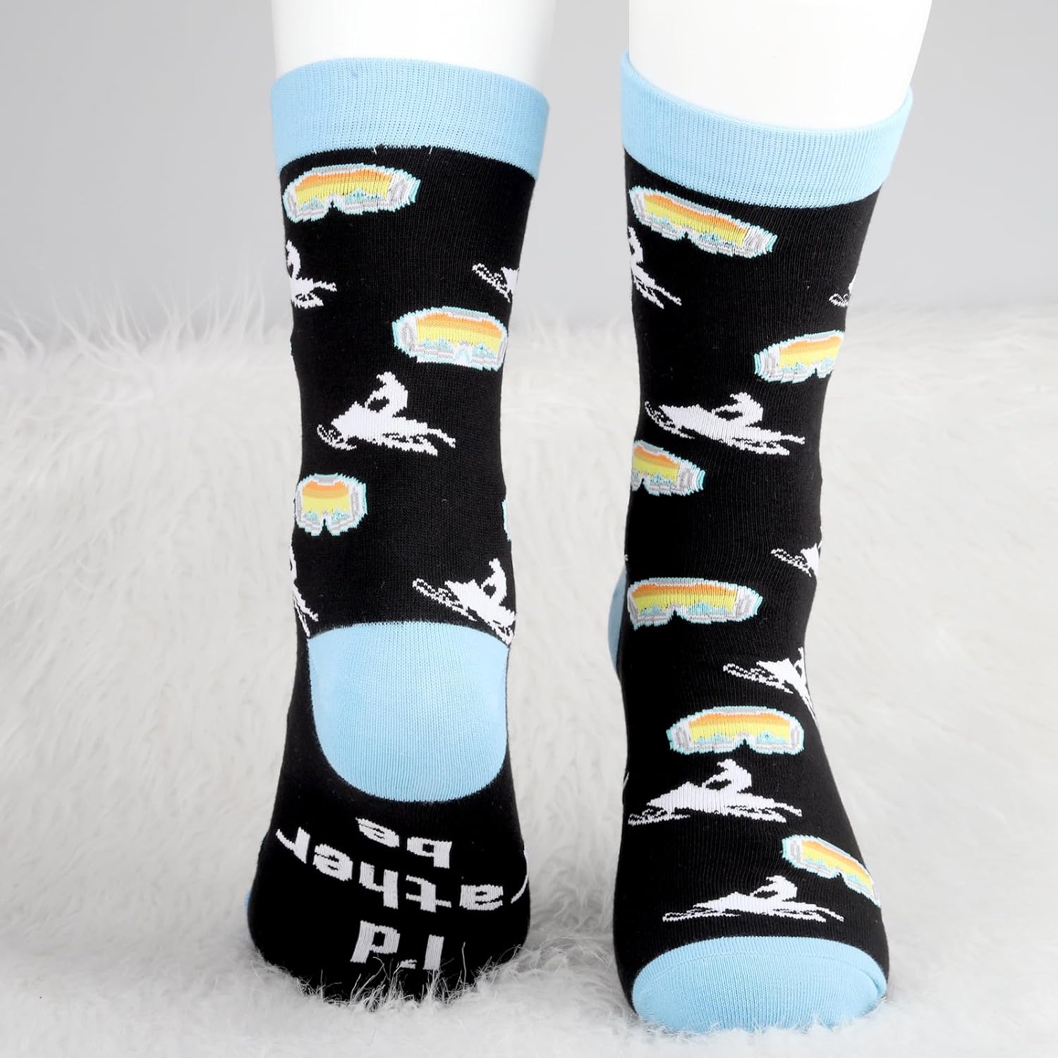 MBMSO Funny 'I'd Rather Be Snowmobiling' Socks - 5