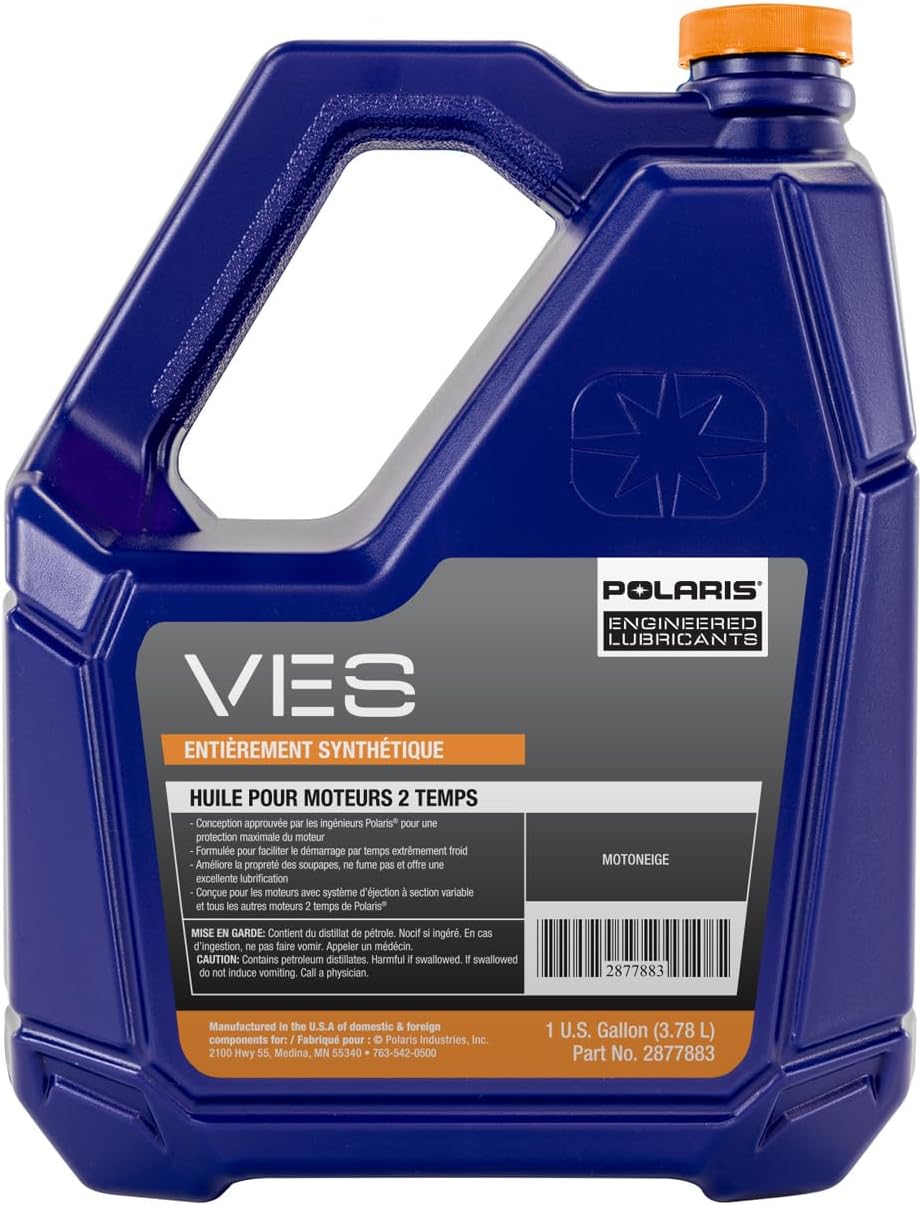 Polaris VES Full Synthetic 2-Cycle Snowmobile Oil, 1 Gal - 2