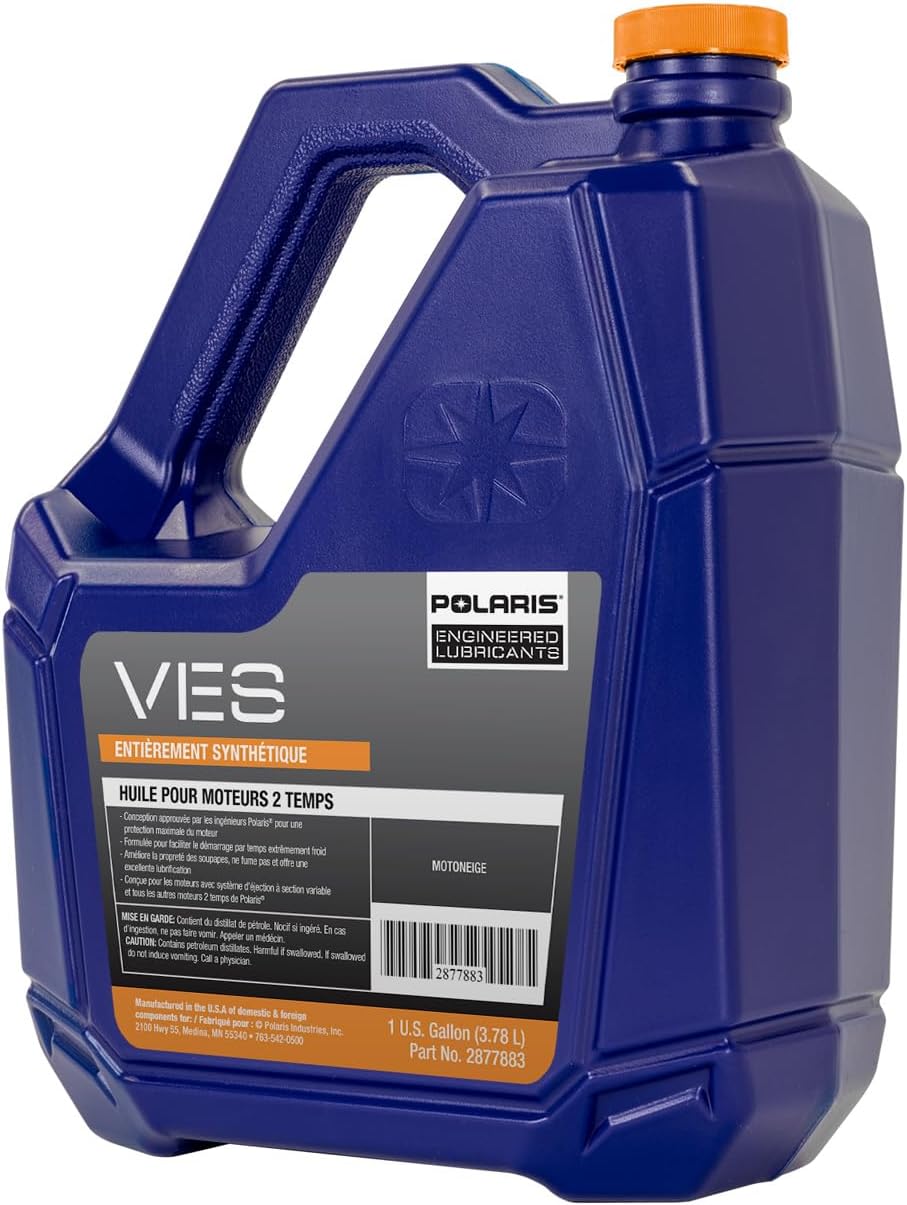 Polaris VES Full Synthetic 2-Cycle Snowmobile Oil, 1 Gal - 3