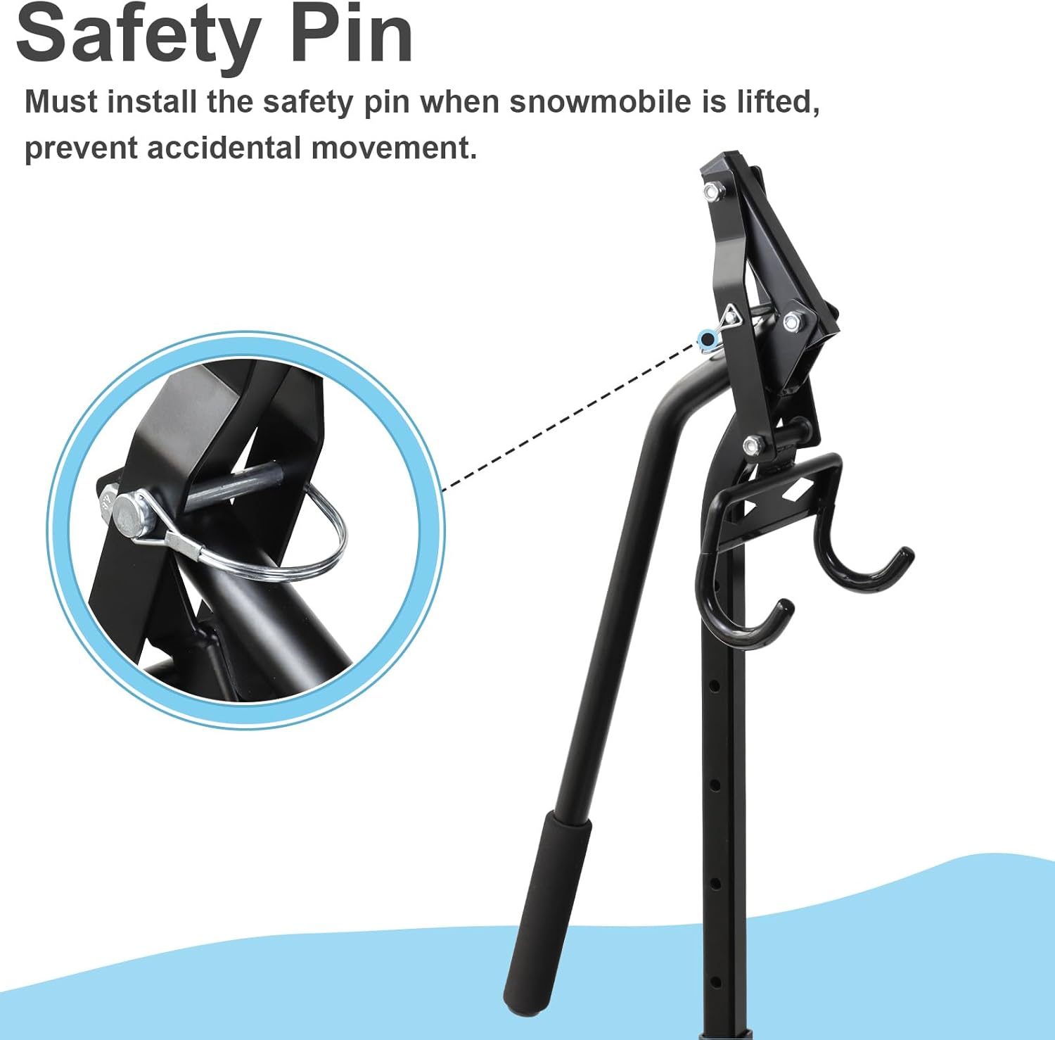 Snowmobile Sled Lift Stand with Handlebar Cup view 4