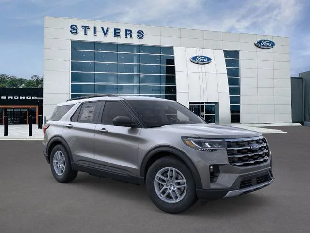 2026 Ford Explorer Active in Carbonized Gray Metallic — front three-quarter view