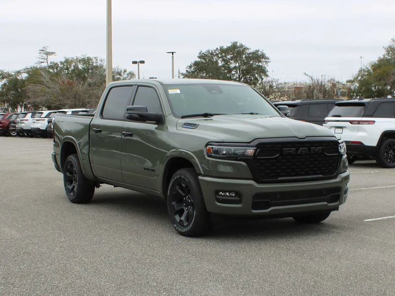 2026 RAM 1500 Big Horn in Canyon Lake Exterior Paint — front three-quarter view