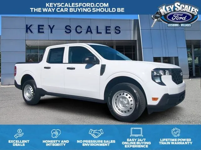 2026 Ford Maverick XL in Oxford White — front three-quarter view